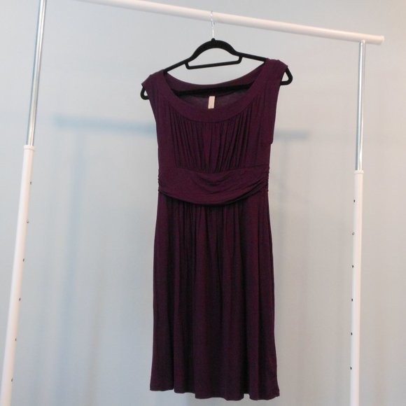 Modcloth Plum Dress - Size Large - Picture 1 of 6
